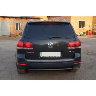 Bakre skyddsbåge AK002 Black (2 st, rostfritt) Volkswagen Touareg 2002–2010 foto 4