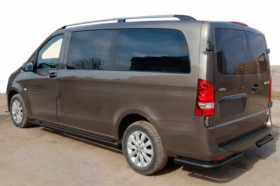 Mercedes Vito/V-klass W447 2014– Bakre hörnskydd AK003 Black (rostfritt stål) Image