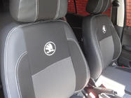 Skoda Fabia 2000–2007 Sätesöverdrag (konstläder↗tyg, Premium) foto 3