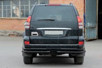 Toyota Land Cruiser Prado 120 2002–2009 Bakre dubbla hörnbågar AK003-1 Black (2 st, rostfritt stål) foto 2