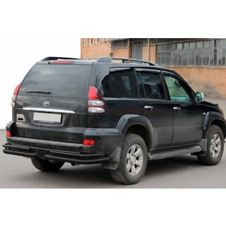 Bakre dubbla hörnbågar AK003-1 Black (2 st, rostfritt stål) Toyota Land Cruiser Prado 120 2002–2009 foto 1
