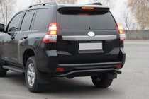 Toyota Land Cruiser Prado 150 2009–2023 Bakre skyddsbåge AK008 Black (rostfritt stål) foto 1