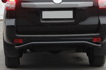 Toyota Land Cruiser Prado 150 2009–2023 Bakre skyddsbåge AK008 Black (rostfritt stål) foto 2