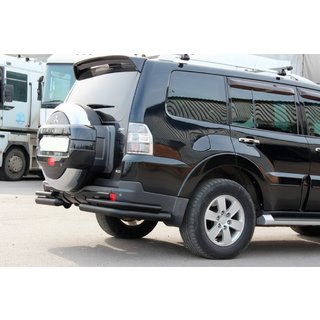AK003 bakre rollbar, dubbel, svart (rostfritt stål) Mitsubishi Pajero Wagon IV 2006–2021 foto 2