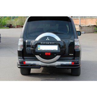 AK003 bakre rollbar, dubbel, svart (rostfritt stål) Mitsubishi Pajero Wagon IV 2006–2021 foto 3