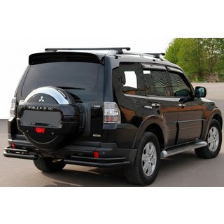 AK003 bakre rollbar, dubbel, svart (rostfritt stål) Mitsubishi Pajero Wagon IV 2006–2021 foto 1