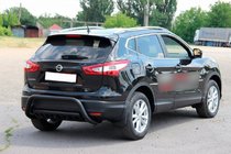 Nissan Qashqai 2014–2021 Bakre skyddsbåge AK007-1 Black (rostfritt stål) foto 3