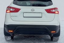 Nissan Qashqai 2014–2021 Bakre skyddsbåge AK007-1 Black (rostfritt stål) foto 2