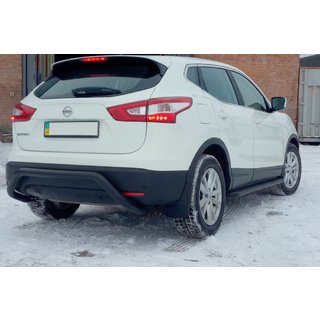 Bakre skyddsbåge AK007-1 Black (rostfritt stål) Nissan Qashqai 2014–2021 foto 1