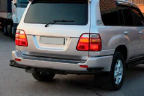 Toyota Land Cruiser 100 1998–2007 Bakre hörnskydd AK003-Double Black (2 st, rostfritt stål) foto 2