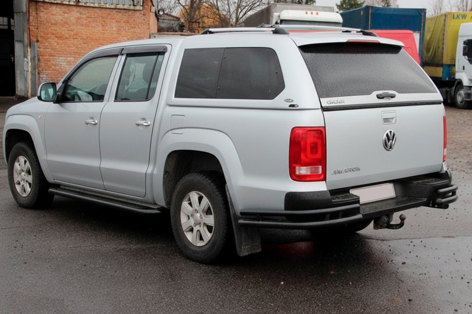 Volkswagen Amarok 2010–2022 Bakre hörnskydd AK003-Double Black (2 st, rostfritt stål) Foto 4