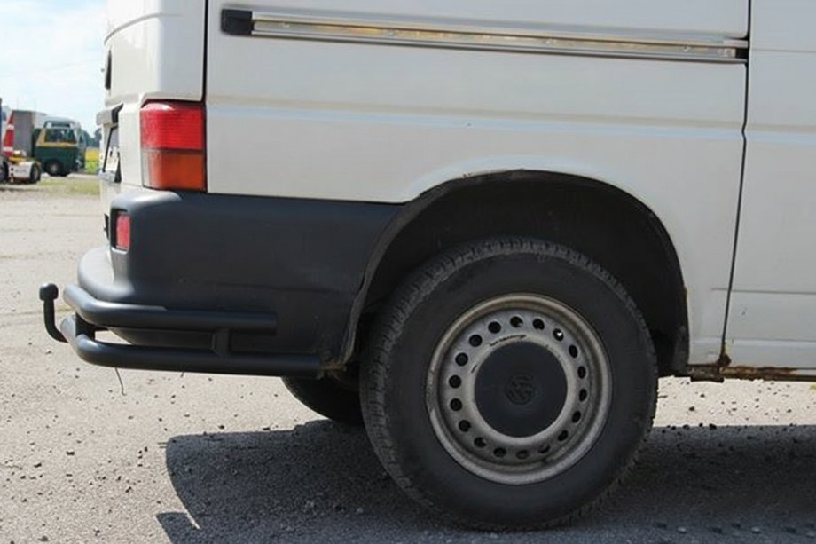 Volkswagen T4 Caravelle/Multivan 1990–2003 Dubbla bakre hörndelar AK003-Double Black (2 st, rostfritt stål) Foto 2