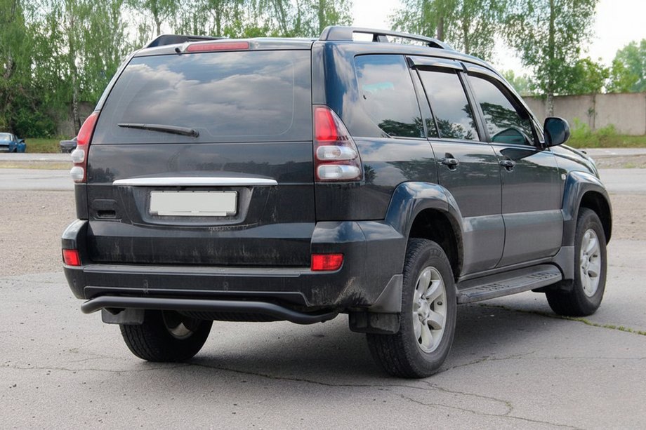 Toyota Land Cruiser Prado 120 2002–2009 Bakre skyddsbåge AK008 Black Image