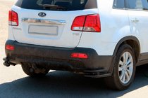 Kia Sorento II XM 2009–2014 Bakre dubbla hörnbågar AK003-подвійний Black (rostfritt stål) foto 3