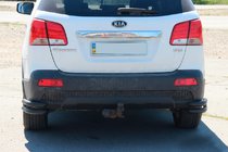 Kia Sorento II XM 2009–2014 Bakre dubbla hörnbågar AK003-подвійний Black (rostfritt stål) foto 2