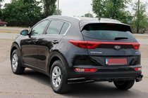 Kia Sportage 2015–2021 Dubbla bakre hörnskydd AK003-подвійний Black (rostfritt stål) foto 3