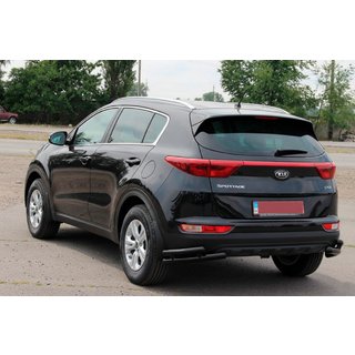 Dubbla bakre hörnskydd AK003-подвійний Black (rostfritt stål) Kia Sportage 2015–2021 foto 3