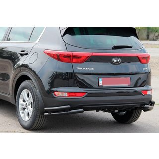 Dubbla bakre hörnskydd AK003-подвійний Black (rostfritt stål) Kia Sportage 2015–2021 foto 1