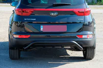 Kia Sportage 2015–2021 Bakre stötfångarbåge AK007 Black (rostfritt) foto 2