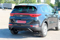 Kia Sportage 2015–2021 Bakre stötfångarbåge AK007 Black (rostfritt) foto 1