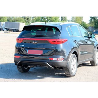 Bakre stötfångarbåge AK007 Black (rostfritt) Kia Sportage 2015–2021 foto 1
