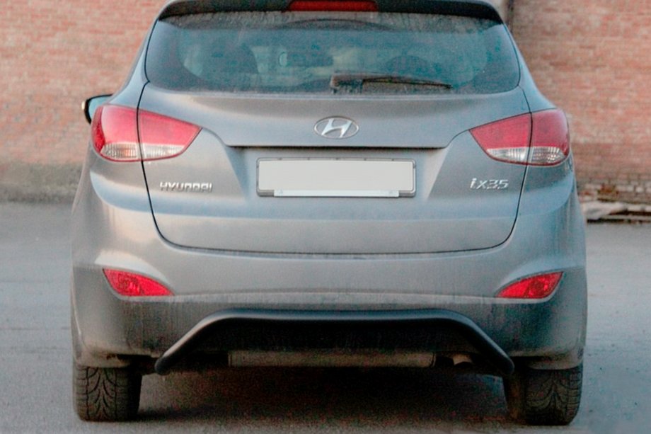 Hyundai IX-35 2010–2015 Bakre skyddsbåge AK007 Black (rostfritt stål) Image