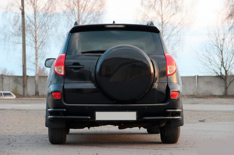 Toyota Rav 4 2006–2013 Bakre hörndelar AK003-double Black (2 st., rostfritt stål) Image