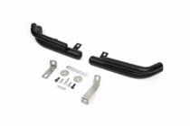 Hyundai Santa Fe 2 2006–2012 Bakre dubbla hörnbågar AK003-Подвійний Black (rostfritt stål) foto 1