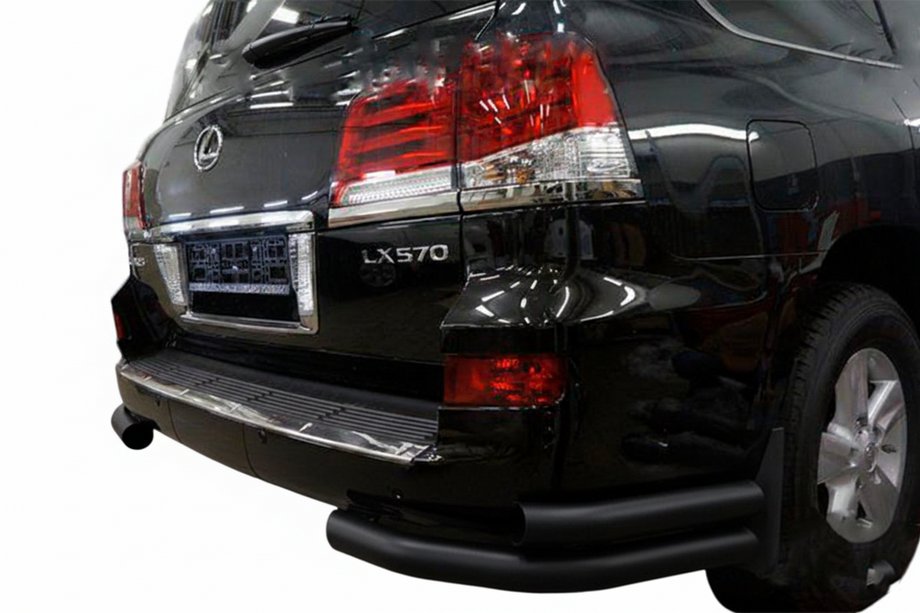 Lexus LX570/450d 2008–2022 Bakre dubbla hörnbågar Black (rostfritt stål) Foto 1