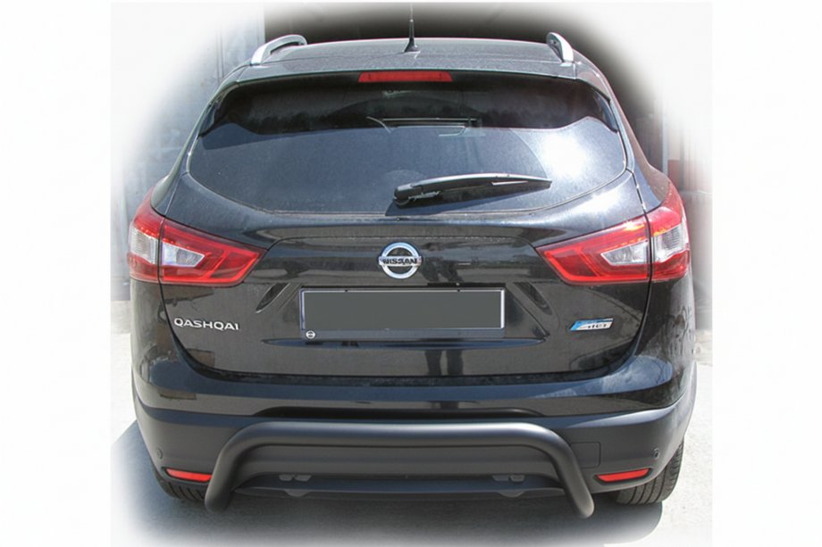 Nissan Qashqai 2014–2021 Bakre skyddsbåge AK007-2 Black (rostfritt stål) Image