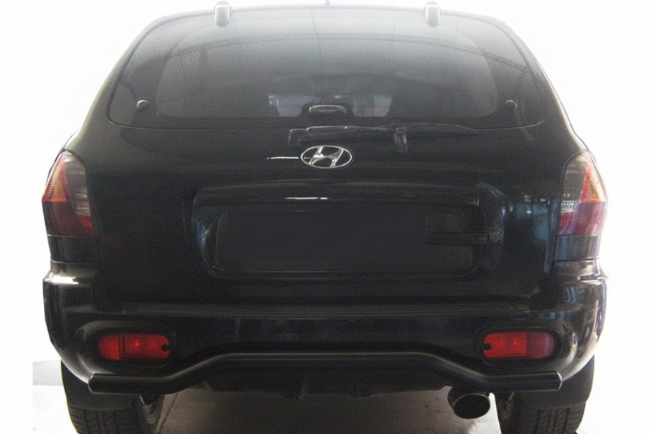Hyundai Santa Fe 1 2000–2006 Bakre skyddsbåge AK004 Black (rostfritt stål) Image