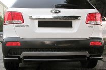Kia Sorento II XM 2009–2014 Bakre hörndelar till mittbåge AK007-3 Black (2 st, rostfritt stål) foto 1