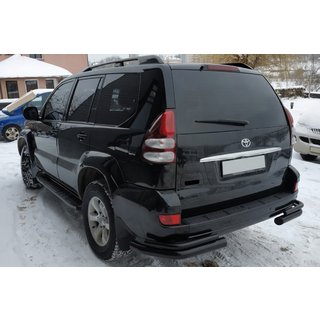 Bakre dubbla hörnbågar AK003-2 Black (2 st., rostfritt stål) Toyota Land Cruiser Prado 120 2002–2009 foto 3