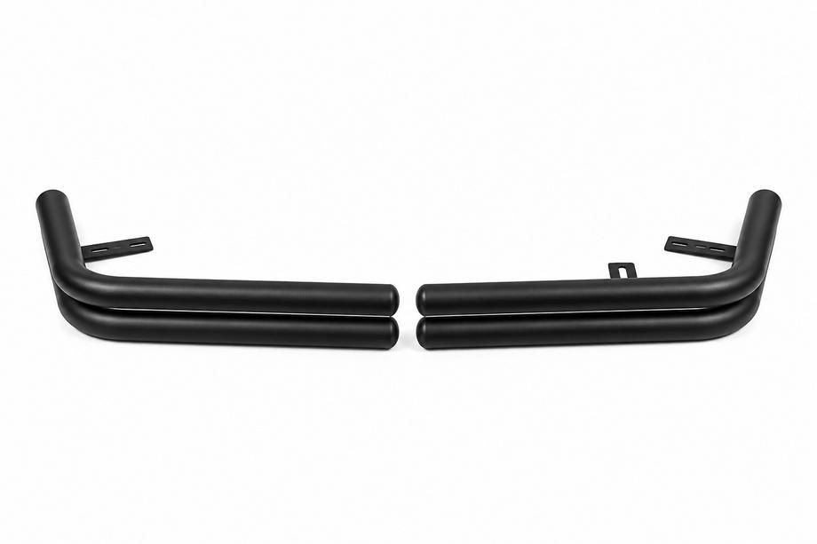 Toyota Land Cruiser Prado 120 2002–2009 Bakre dubbla hörnbågar AK003-2 Black (2 st., rostfritt stål) Foto 5