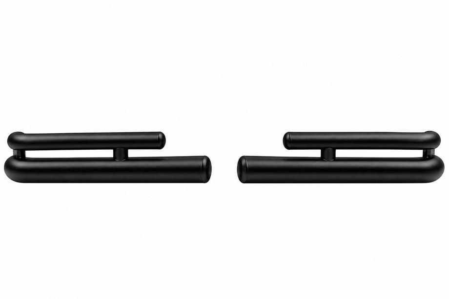 Toyota Land Cruiser Prado 120 2002–2009 Bakre dubbla hörnbågar AK003-2 Black (2 st., rostfritt stål) Foto 6