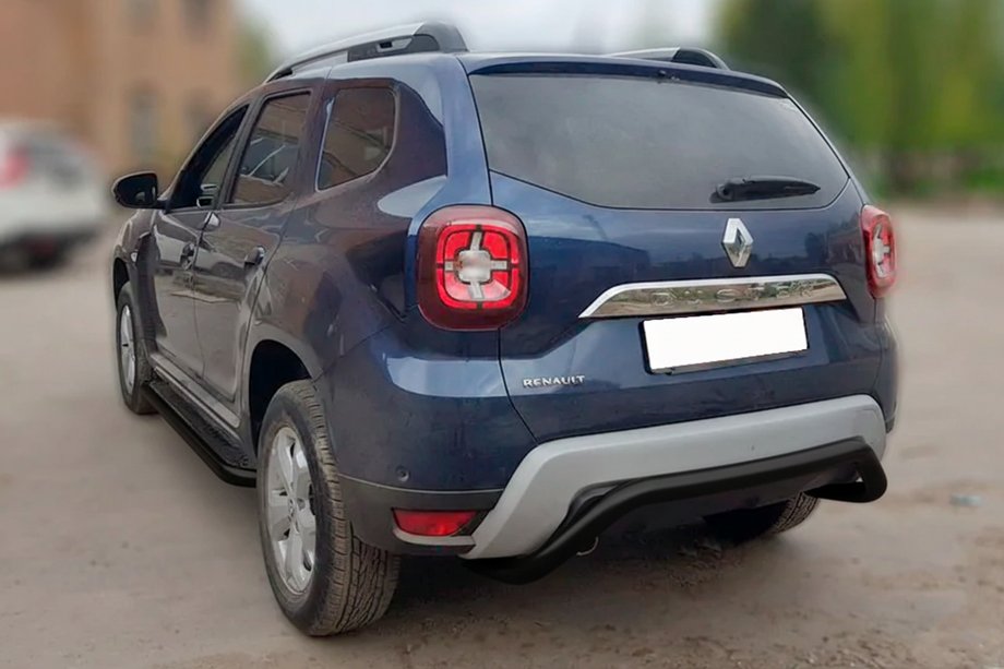 Dacia Duster 2018–2024 Bakre skyddsbåge AK007 Black (rostfritt stål) Image