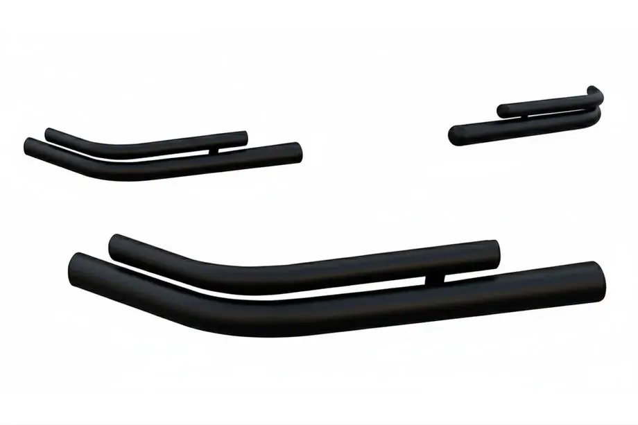Kia Sorento I BL 2002–2009 Bakre dubbla hörnbågar AK003-double Black (2 st, rostfritt stål) Image