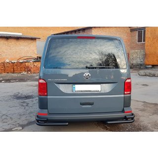Bakre hörnskydd AK003-Double Black (2 st, rostfritt stål) Volkswagen T6 2015–2024 foto 3