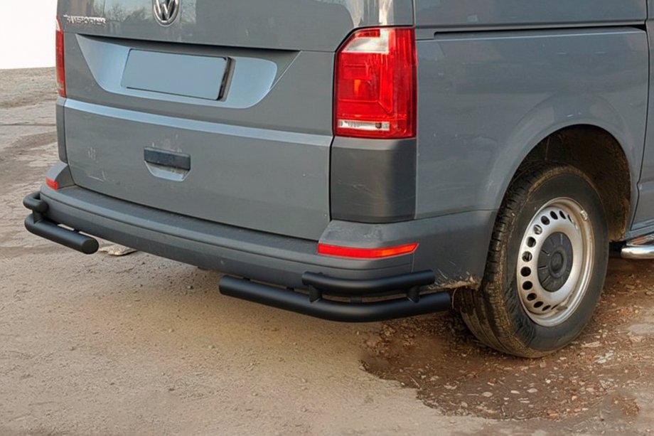 Volkswagen T6 2015–2024 Bakre hörnskydd AK003-Double Black (2 st, rostfritt stål) Image