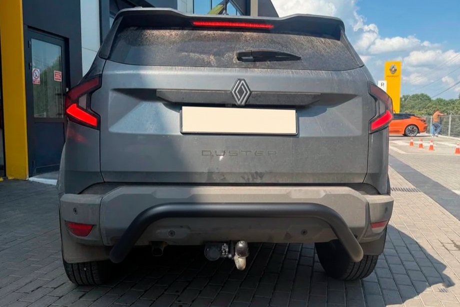 Renault Duster 2024– Bakre skyddsbåge AK007 Black (rostfritt stål) Image