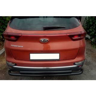 Bakre skyddsbåge AK002-2 Black (rostfritt stål) Kia Sportage 2015–2021 foto 1