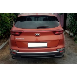 Bakre skyddsbåge AK002-2 Black (rostfritt stål) Kia Sportage 2015–2021 foto 2