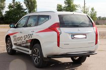 Mitsubishi Pajero Sport 2015– Bakre skyddsbåge AK005 Black (rostfritt stål) foto 2