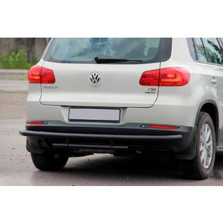 Bakre skyddsbåge AK002-2 Black (rostfritt stål) Volkswagen Tiguan 2007–2016 foto 1
