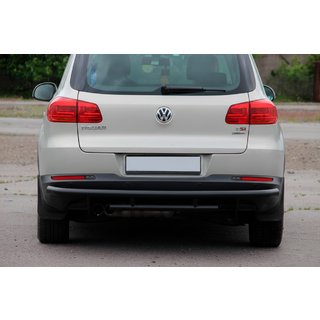 Bakre skyddsbåge AK002-2 Black (rostfritt stål) Volkswagen Tiguan 2007–2016 foto 2
