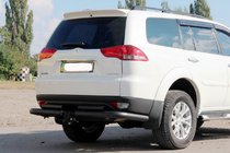 Mitsubishi Pajero Sport 2008–2015 Bakre stötfångarskydd AK003-Special Black (2 st, rostfritt stål) foto 1