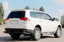 Mitsubishi Pajero Sport 2008–2015 Bakre stötfångarskydd AK003-Special Black (2 st, rostfritt stål) foto 3