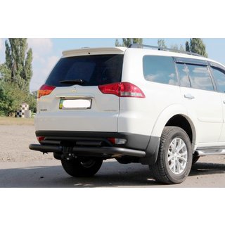 Bakre stötfångarskydd AK003-Special Black (2 st, rostfritt stål) Mitsubishi Pajero Sport 2008–2015 foto 1