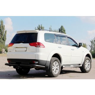 Bakre stötfångarskydd AK003-Special Black (2 st, rostfritt stål) Mitsubishi Pajero Sport 2008–2015 foto 3
