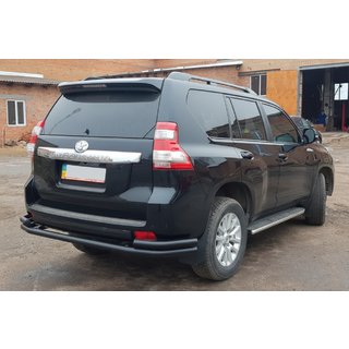 Bakre skyddsbåge AK005-2 Black (rostfritt stål) Toyota Land Cruiser Prado 150 2009–2023 foto 4